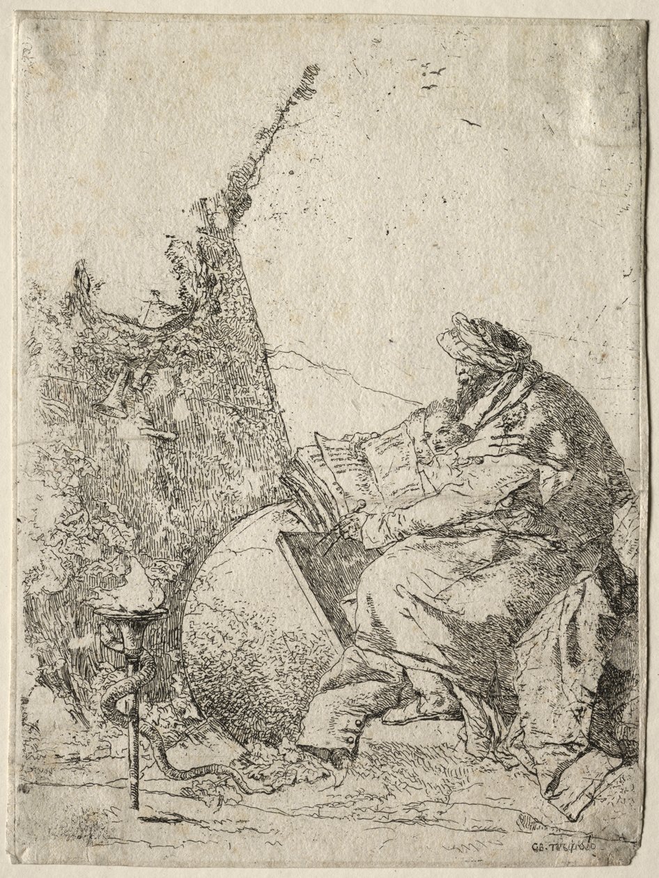 Scherzi di Fantasia: Filozof autorstwa Giovanni Battista Tiepolo