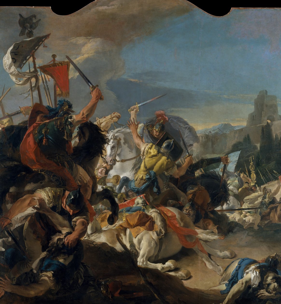 Bitwa pod Vercellae, 1725-29. autorstwa Giovanni Battista Tiepolo