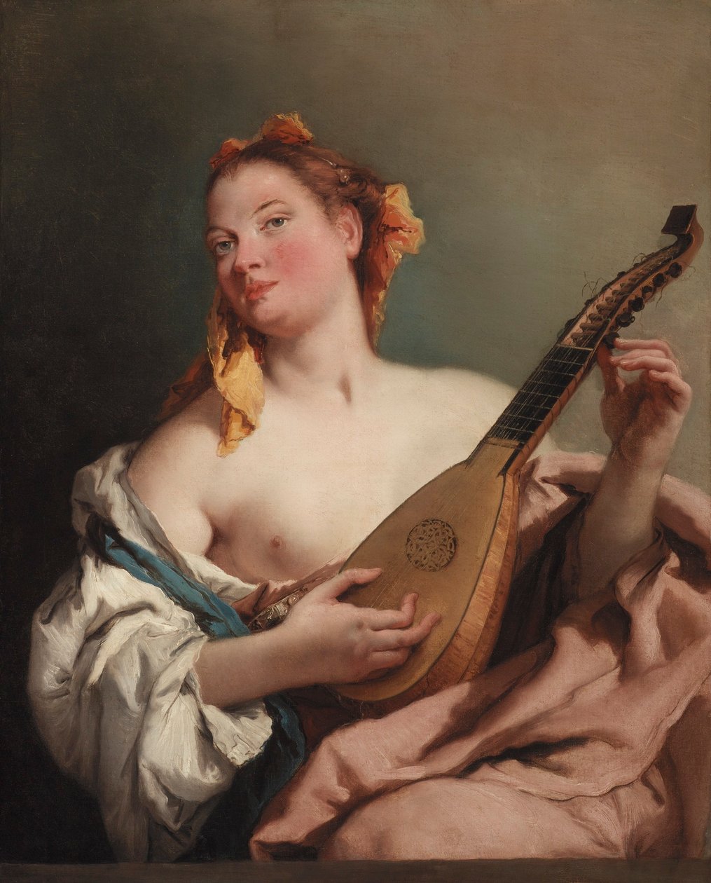 Kobieta z mandoliną autorstwa Giovanni Battista Tiepolo