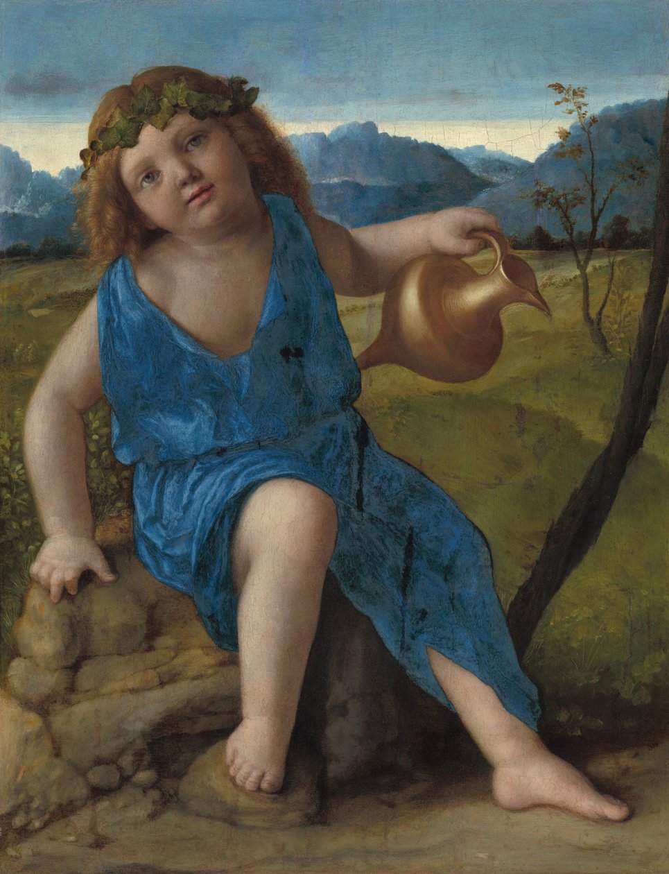 Mały Bachus, prawdopodobnie 15051510. autorstwa Giovanni Bellini