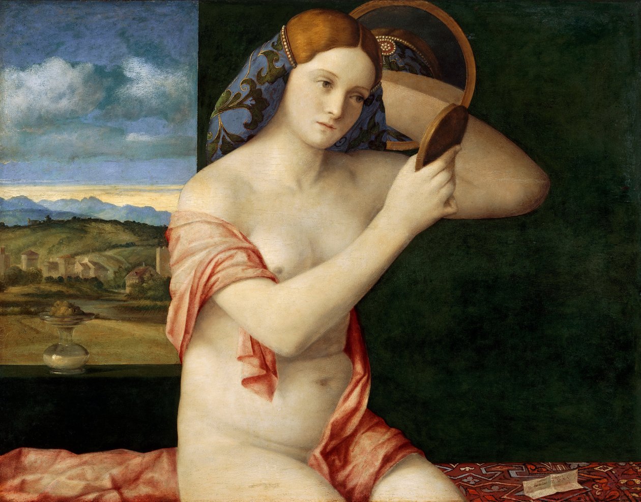 Młoda kobieta przy toalecie autorstwa Giovanni Bellini