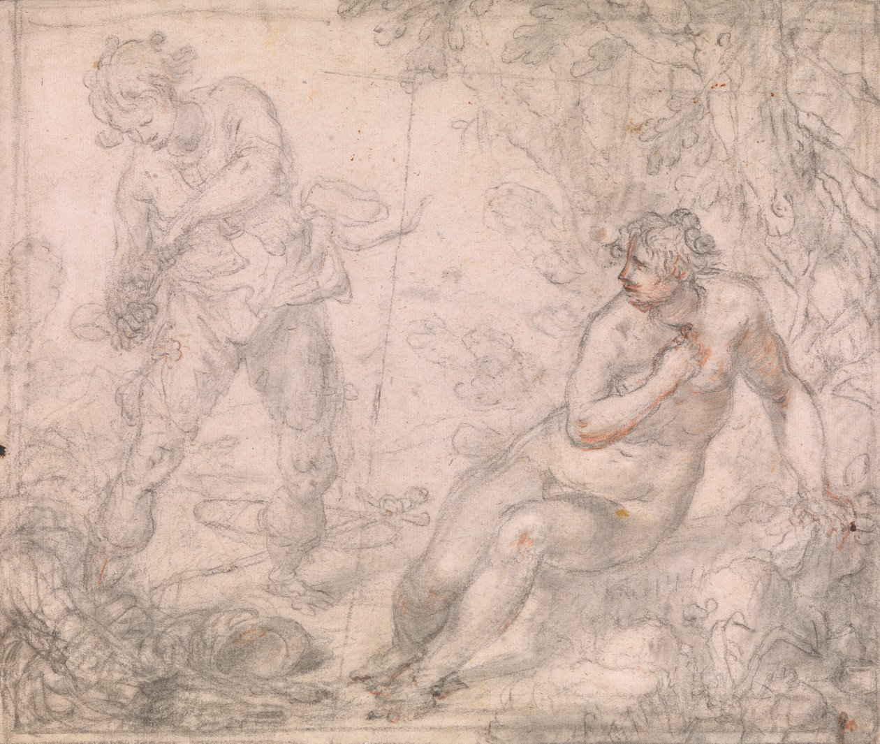 Ruggiero uwalnia Angelica autorstwa Giovanni Biliverti