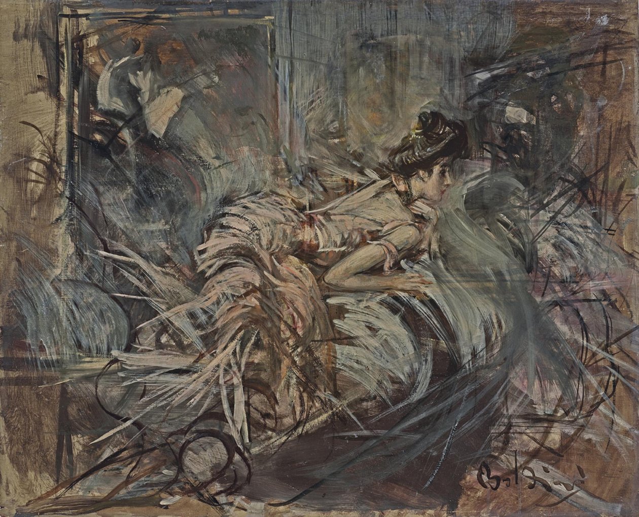 Boldini - Model artysty autorstwa Giovanni Boldini