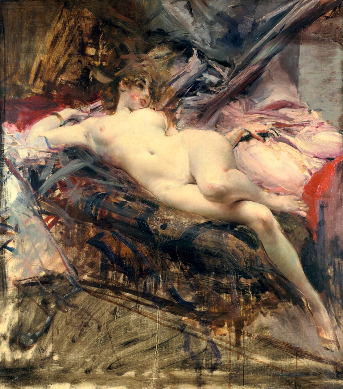 Akt leżący, koniec XIX i początek XX wieku autorstwa Giovanni Boldini
