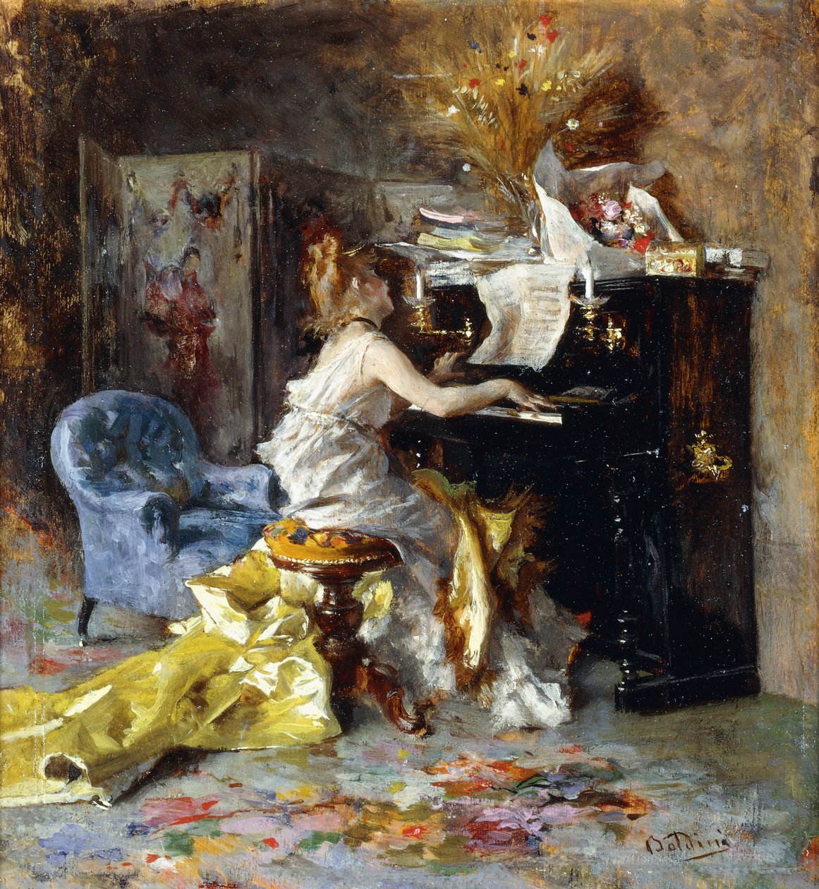 Kobieta przy pianinie, autorstwa Giovanni Boldini