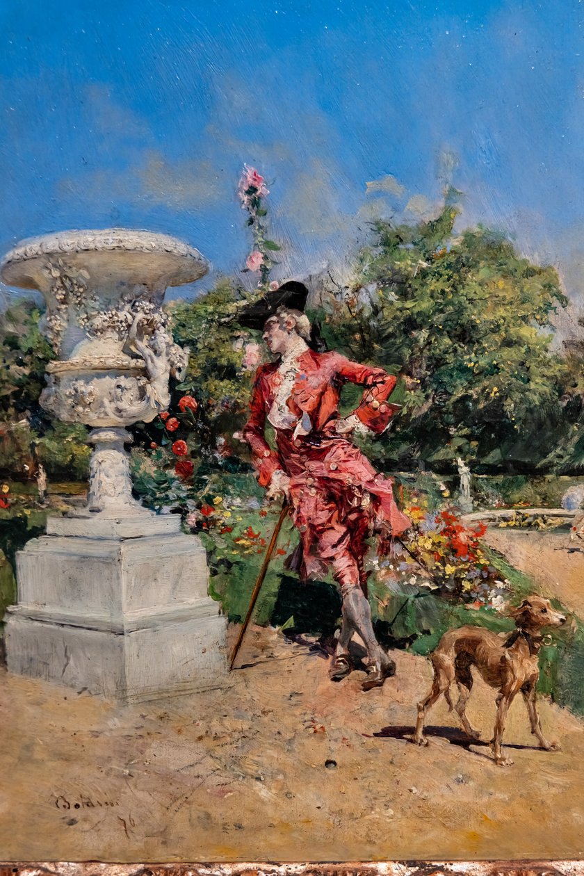 Młody markiz w Wersalu, fragment autorstwa Giovanni Boldini