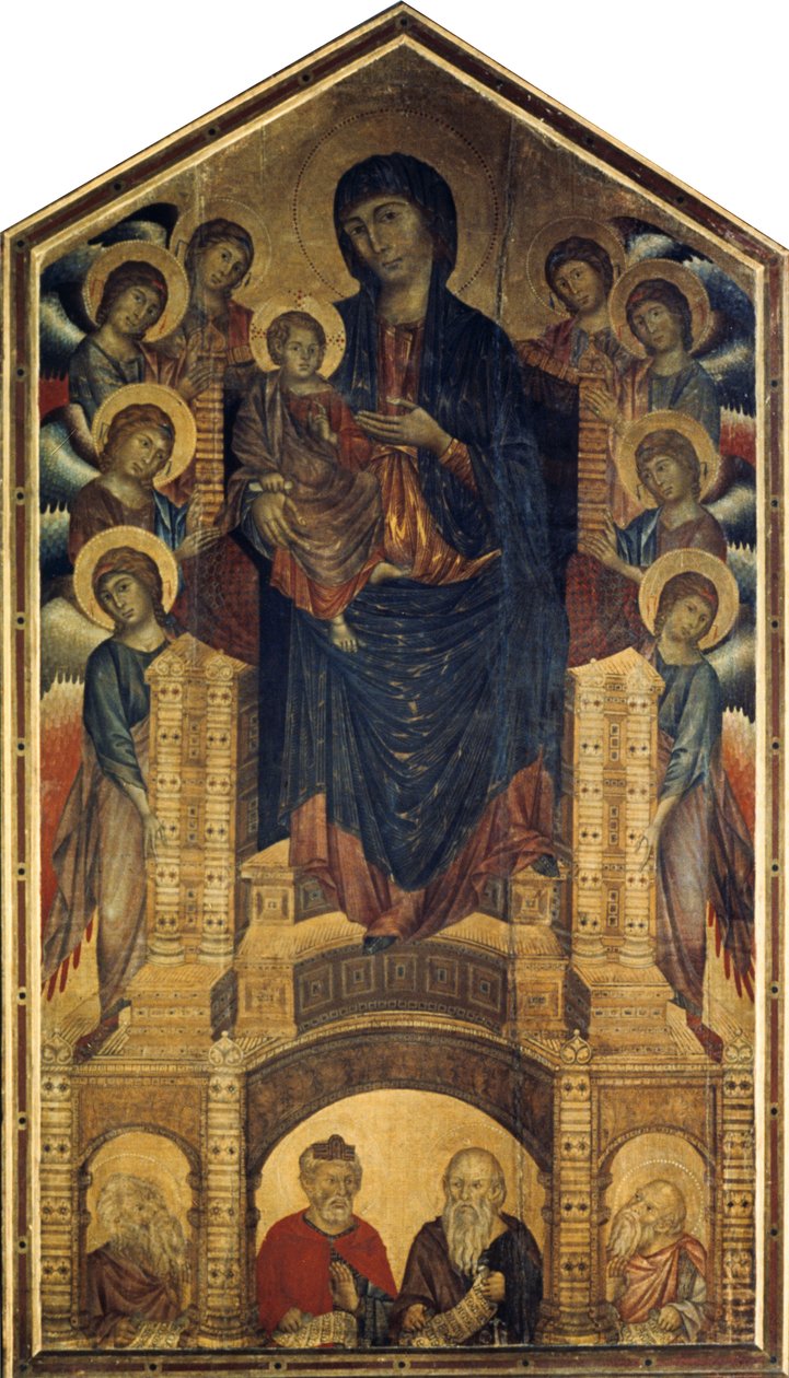 Madonna w Królewskiej Mości, 1285-1286 autorstwa Giovanni Cimabue
