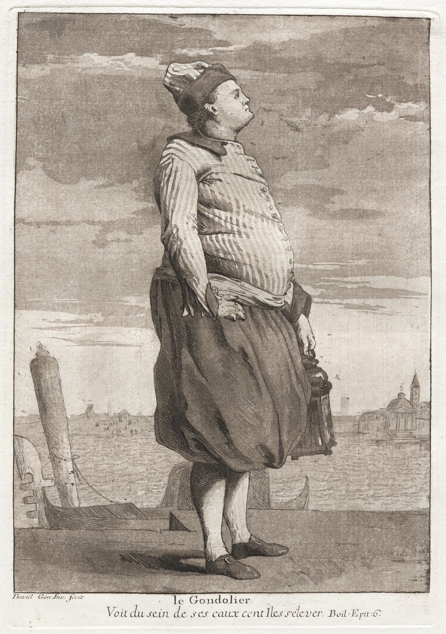 Le Gondolier (Gondolier) autorstwa Giovanni David