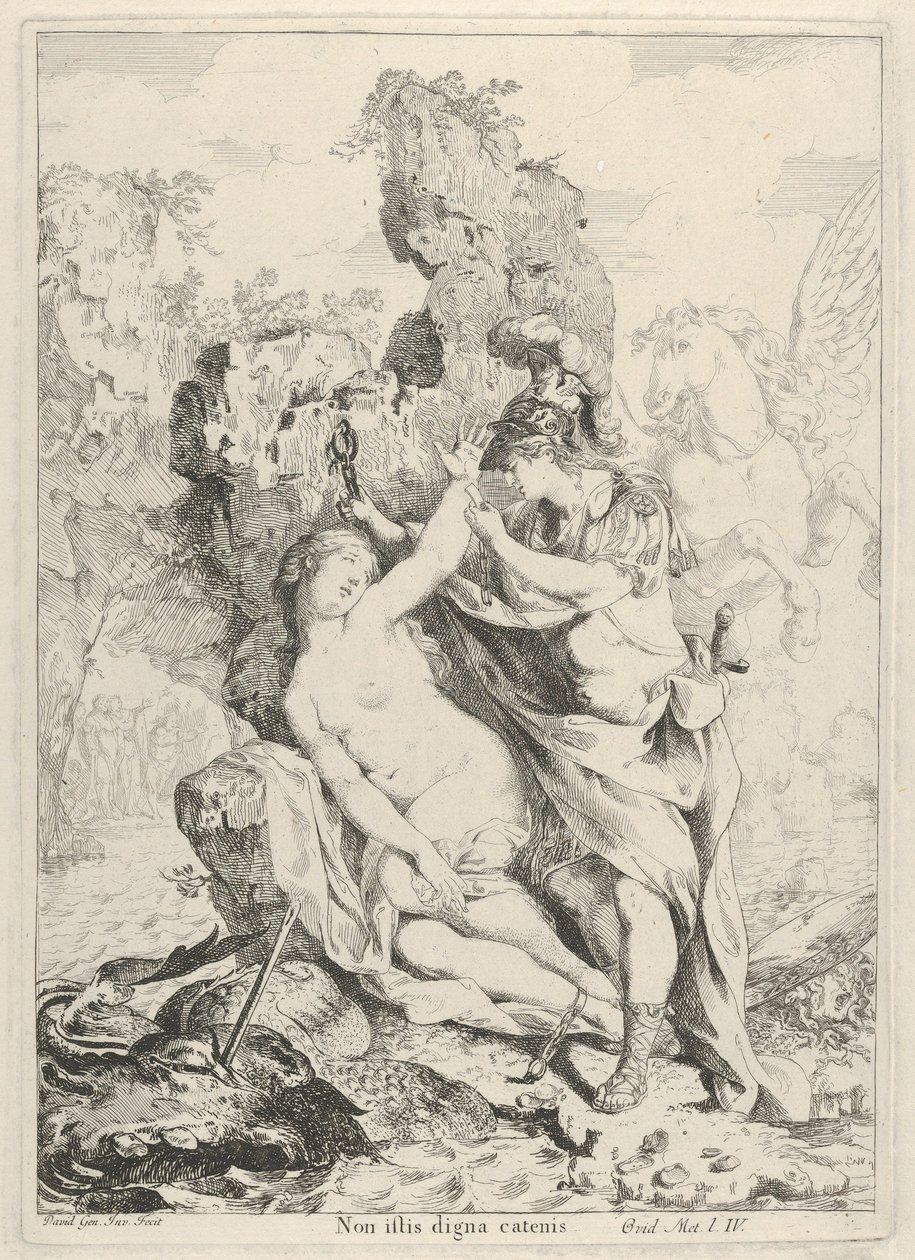 Perseusz ratujący Andromedę, 1775. autorstwa Giovanni David