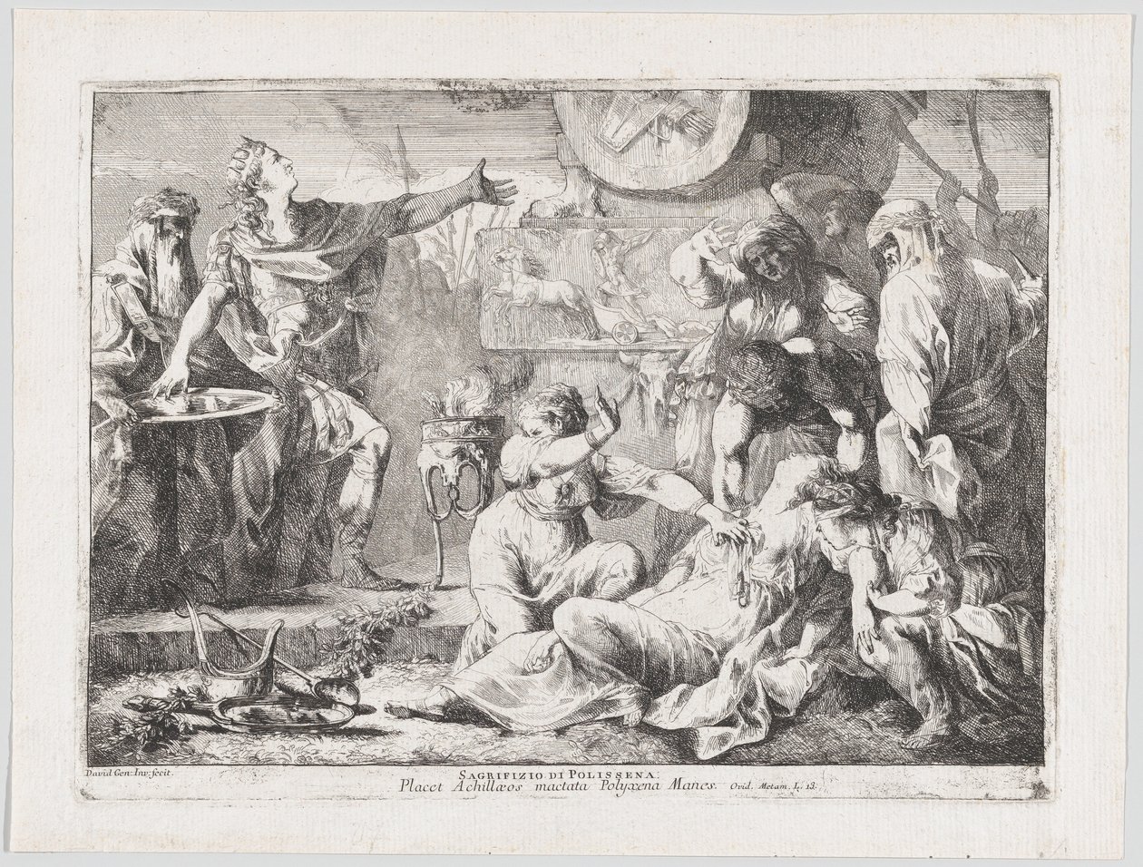 Ofiara Polyxena, 1776. autorstwa Giovanni David