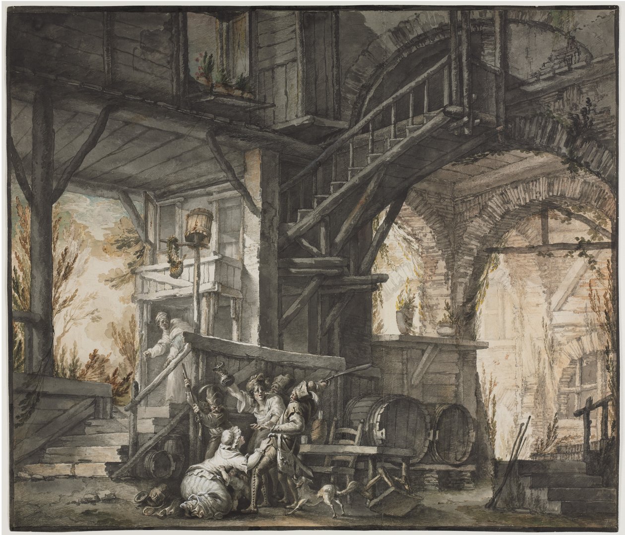 Scena teatralna, ok. 1930 r. 1775-1776. autorstwa Giovanni David