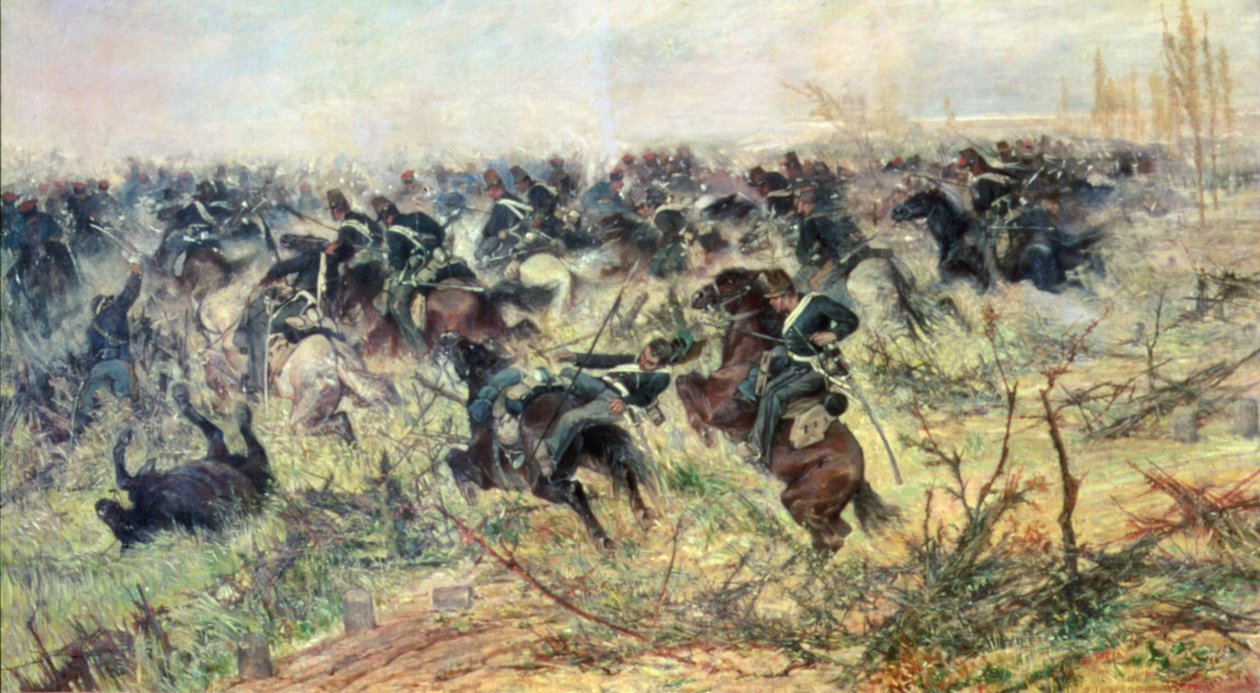 Szarża kawalerii autorstwa Giovanni Fattori
