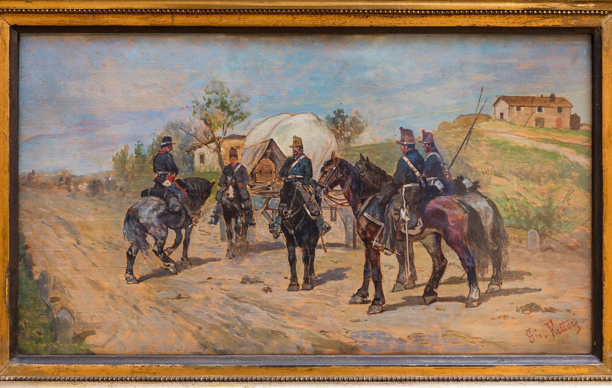 Kawaleria w spoczynku autorstwa Giovanni Fattori