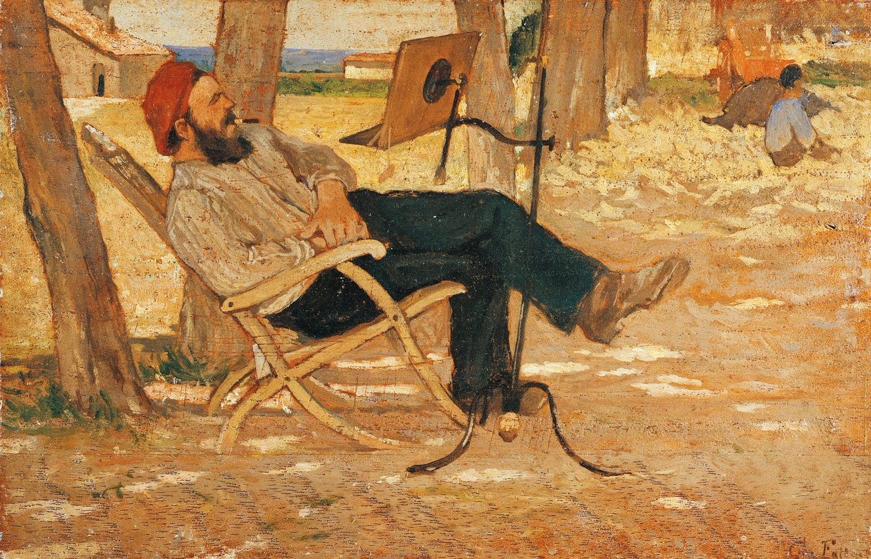Diego Martelli w Castiglioncello autorstwa Giovanni Fattori
