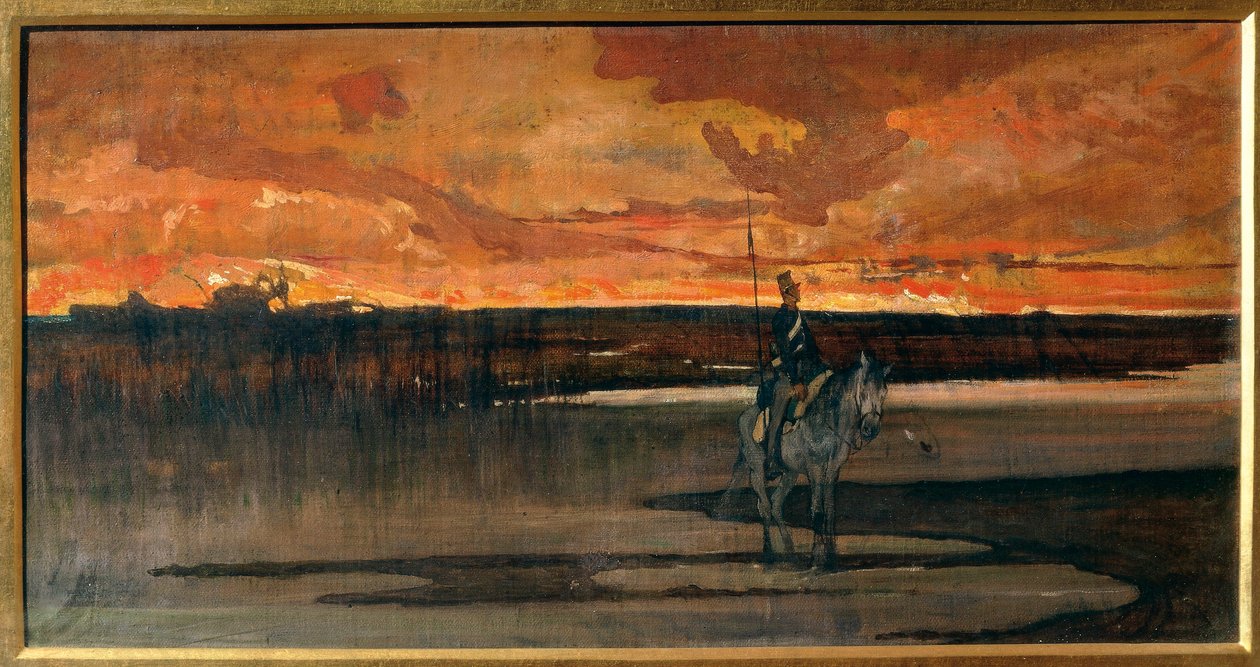 Włochy, Florencja, Lancer autorstwa Giovanni Fattori