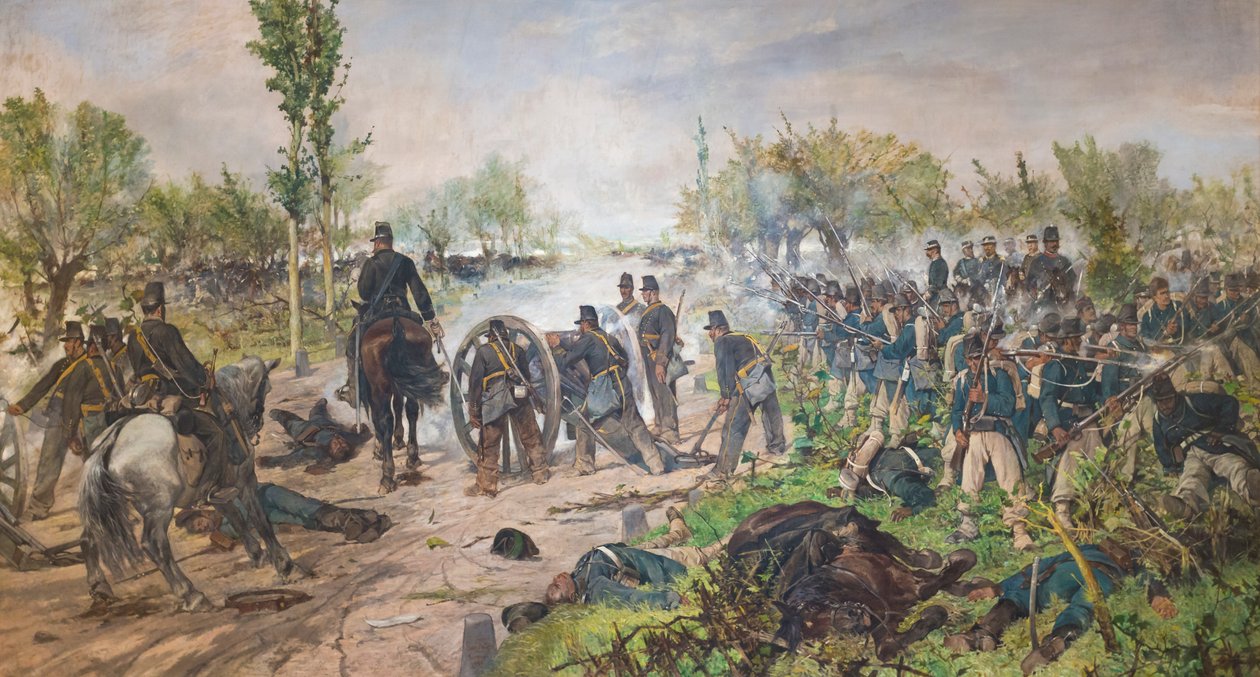 Bitwa pod Custozą autorstwa Giovanni Fattori