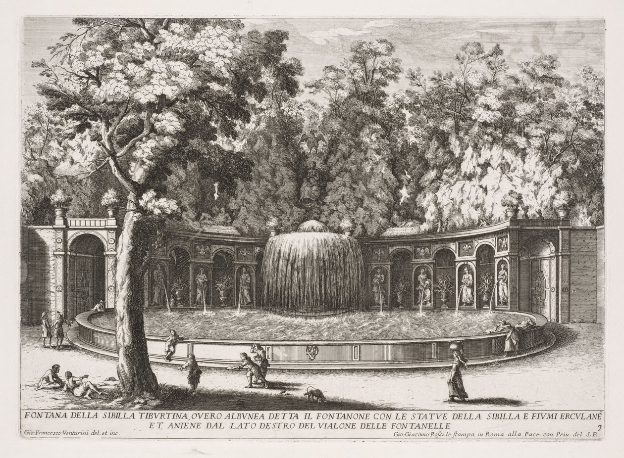 Fontanna Tiburtina Sybilli. autorstwa Giovanni Francesco Venturini