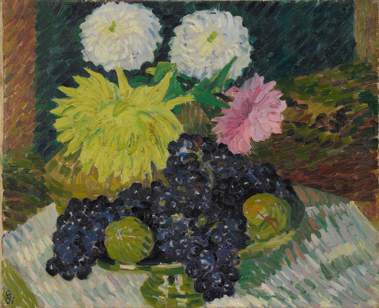 Dalie i winogrona, 1908. autorstwa Giovanni Giacometti