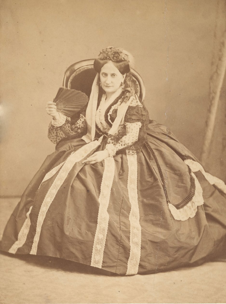 [La Comtesse siedząca z wachlarzem], lata 60. XIX wieku. autorstwa Giovanni Morotti