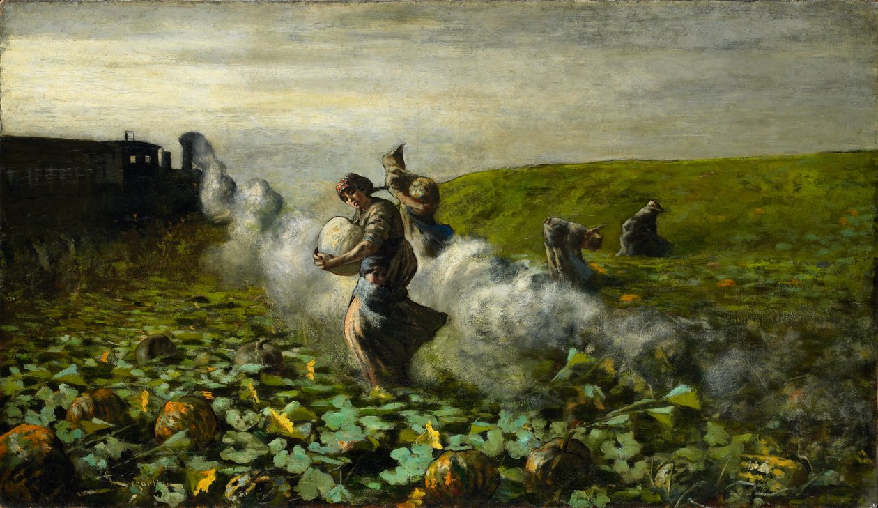 Zbiór dyni, 1897 autorstwa Giovanni Segantini