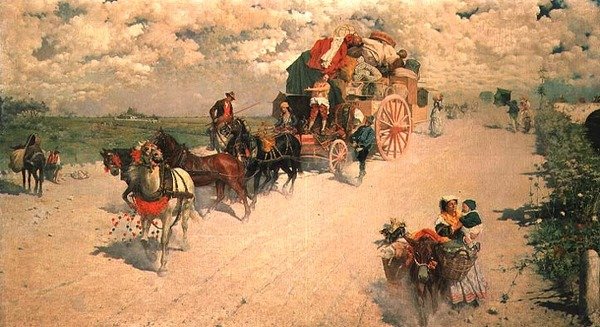 Wóz cygański (olej) autorstwa Giovanni Signorini