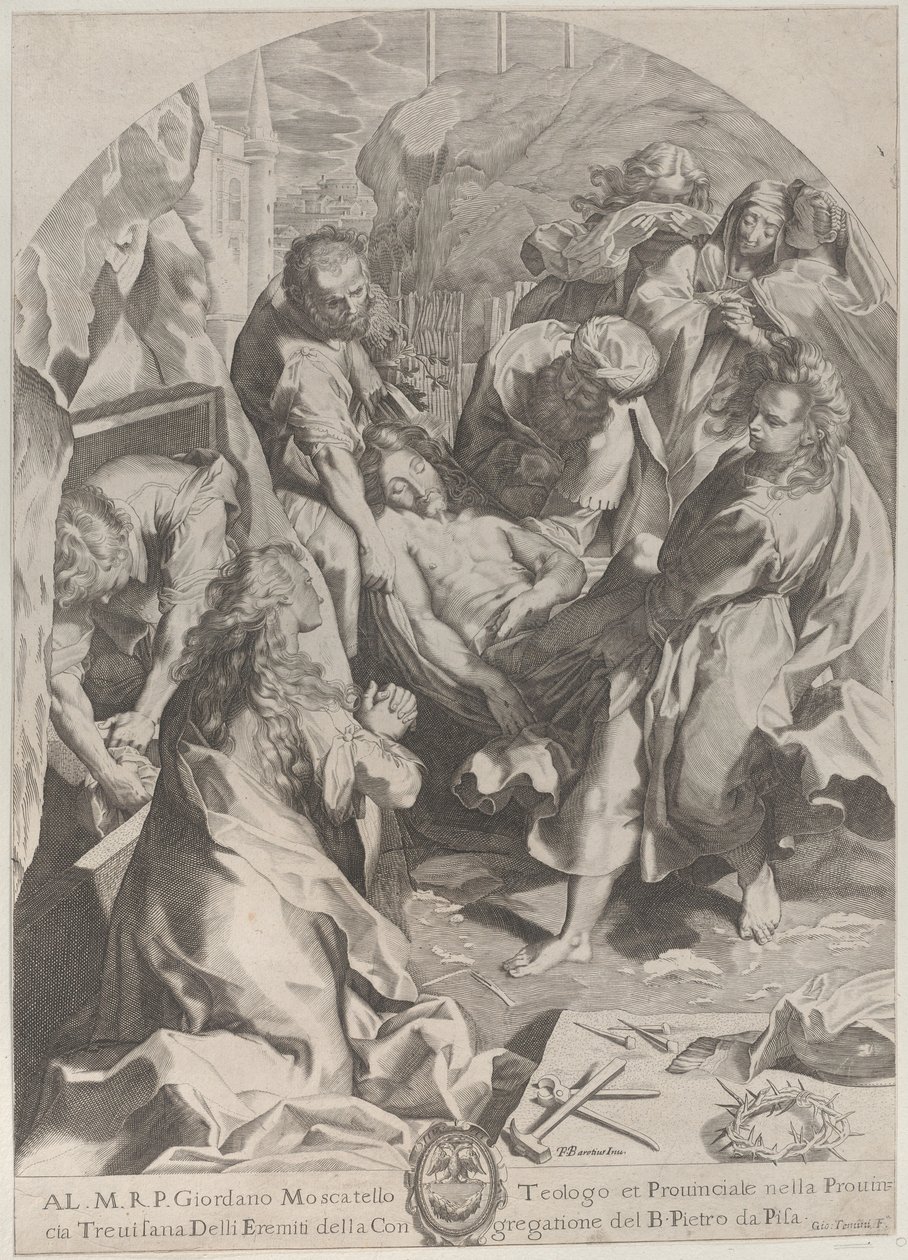 Złożenie do grobu, ca. 1622. autorstwa Giovanni Temini