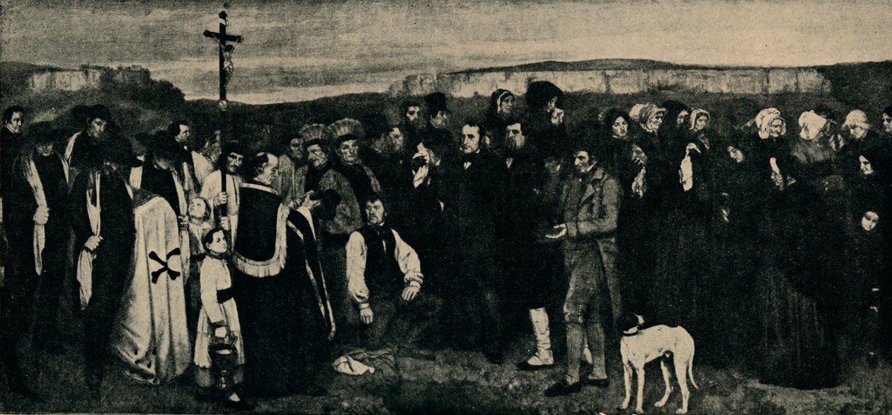 Pogrzeb w Ornans, ok. 1850, 1935. autorstwa Giraudon
