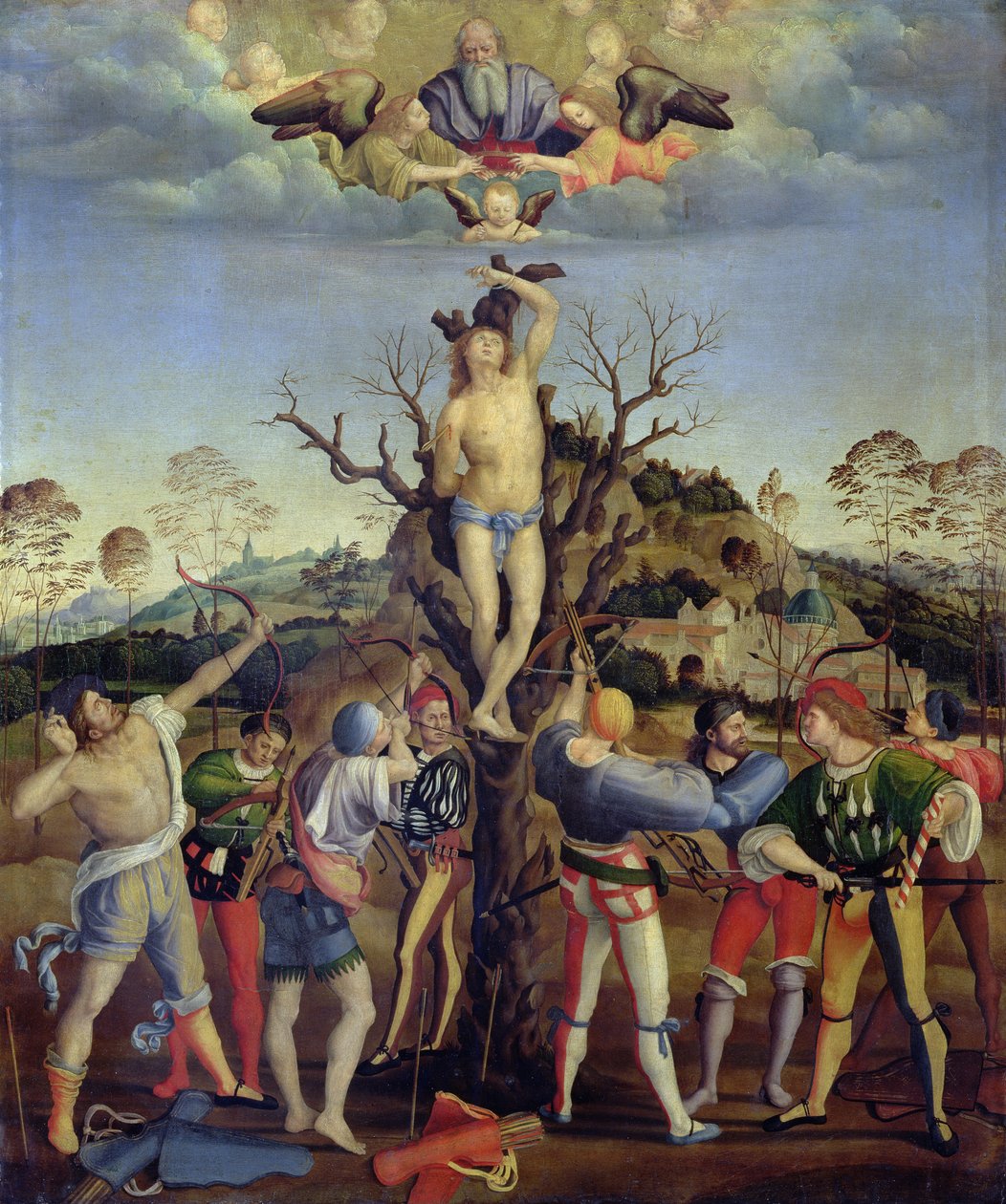 Męczeństwo św. Sebastiana autorstwa Girolamo Genga
