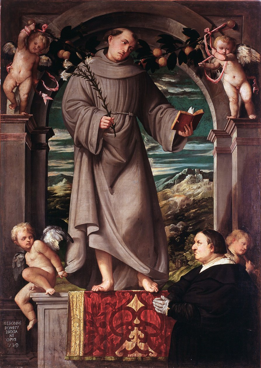 Św. Antoni z Padwy autorstwa Girolamo Romanino