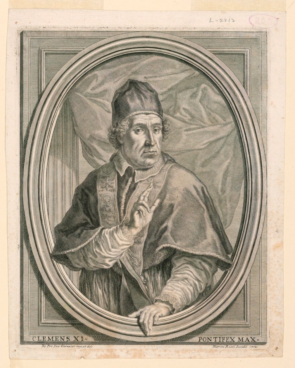 Portret papieża Klemensa XI autorstwa Girolamo Rossi
