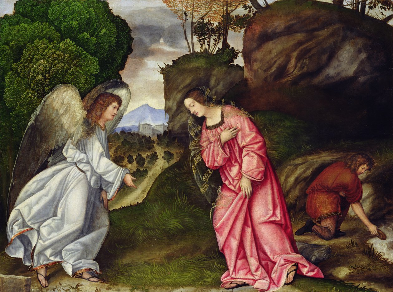 Hagar i Anioł autorstwa Girolamo da Treviso II