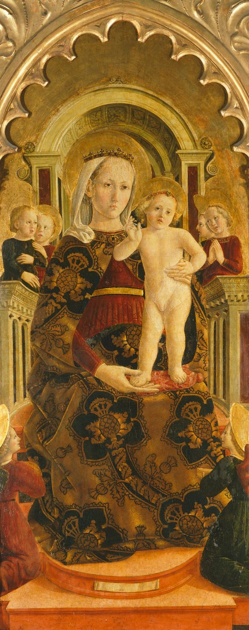 Madonna na tronie (obraz) autorstwa Girolamo di Giovanni di Camerino