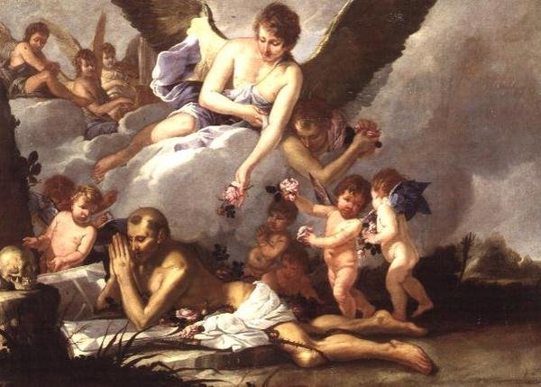 Samoumartwienie św. Franciszka autorstwa Giulio (attr. to) Carpioni