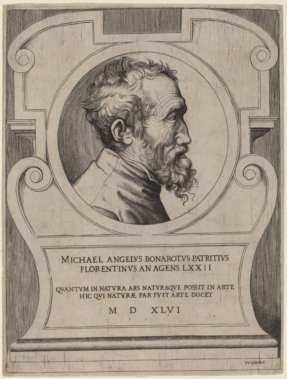 Michał Anioł autorstwa Giulio Bonasone