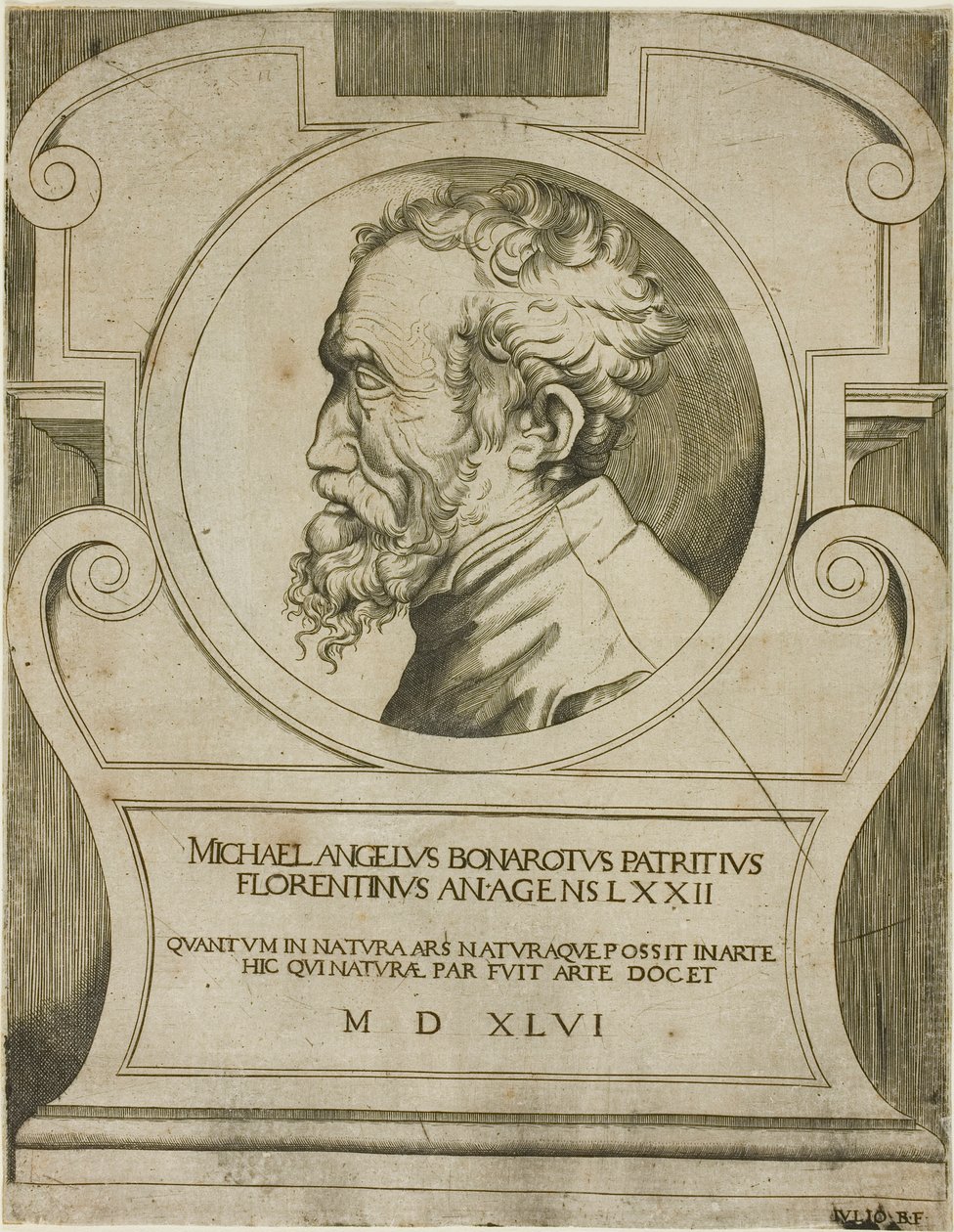 Michał Anioł autorstwa Giulio Bonasone
