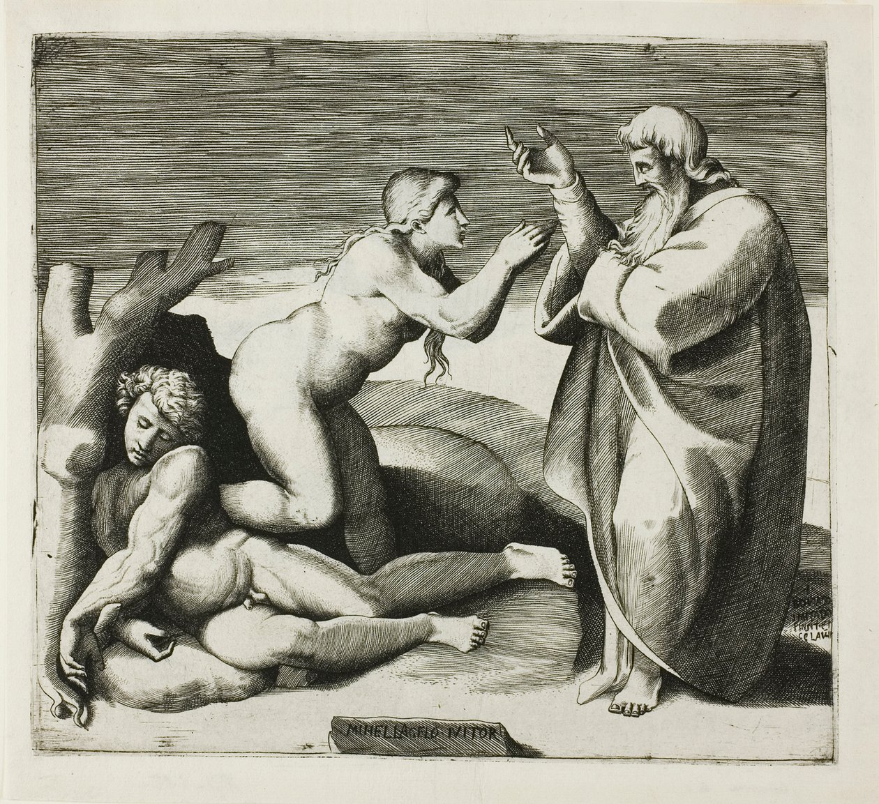 Stworzenie Ewy autorstwa Giulio Bonasone