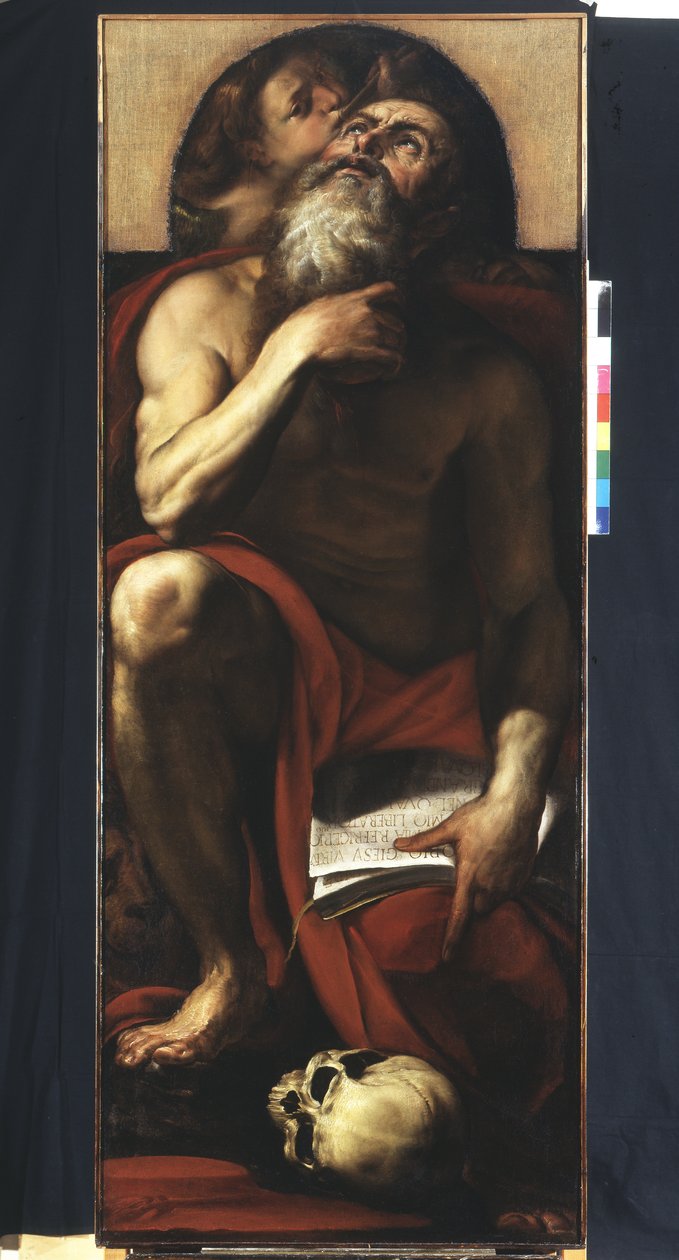 Św. Hieronim z aniołem autorstwa Giulio Cesare Procaccini