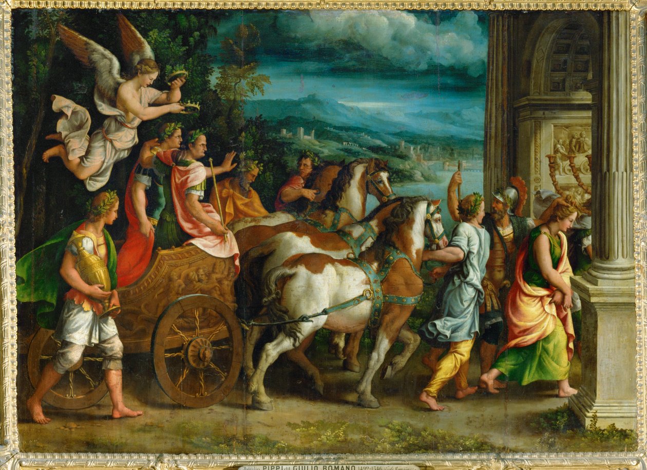 Triumf Tytusa i Wespazjana ... autorstwa Giulio Romano