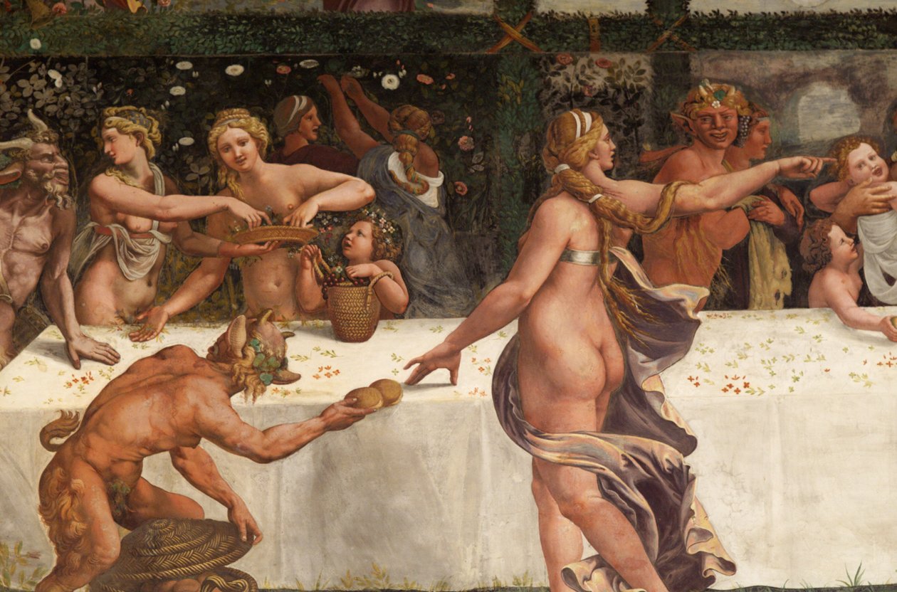 Wesele Kupidyna i Psyche, detal autorstwa Giulio Romano