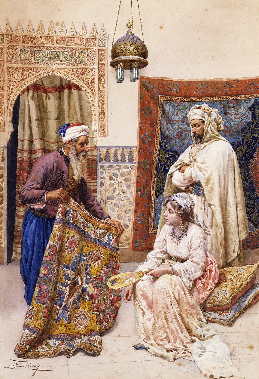 Sprzedawca dywanów, autorstwa Giulio Rosati