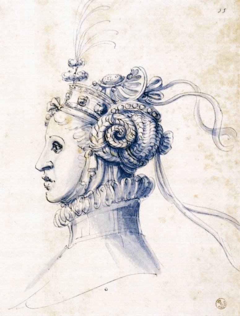 Szkic do maski autorstwa Giuseppe Arcimboldo