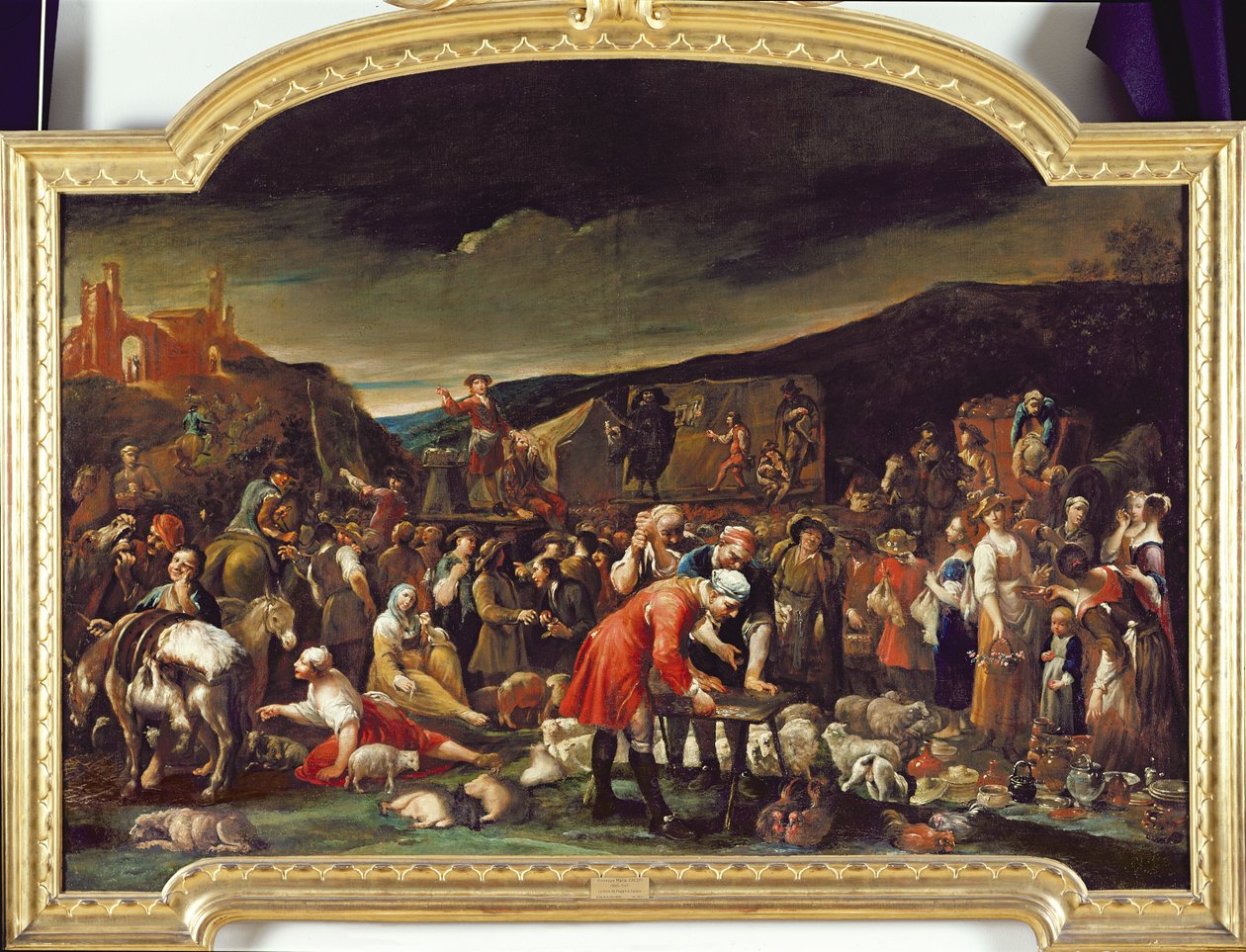 Rynek, czyli jarmark w Poggio a Caiano autorstwa Giuseppe Maria Crespi