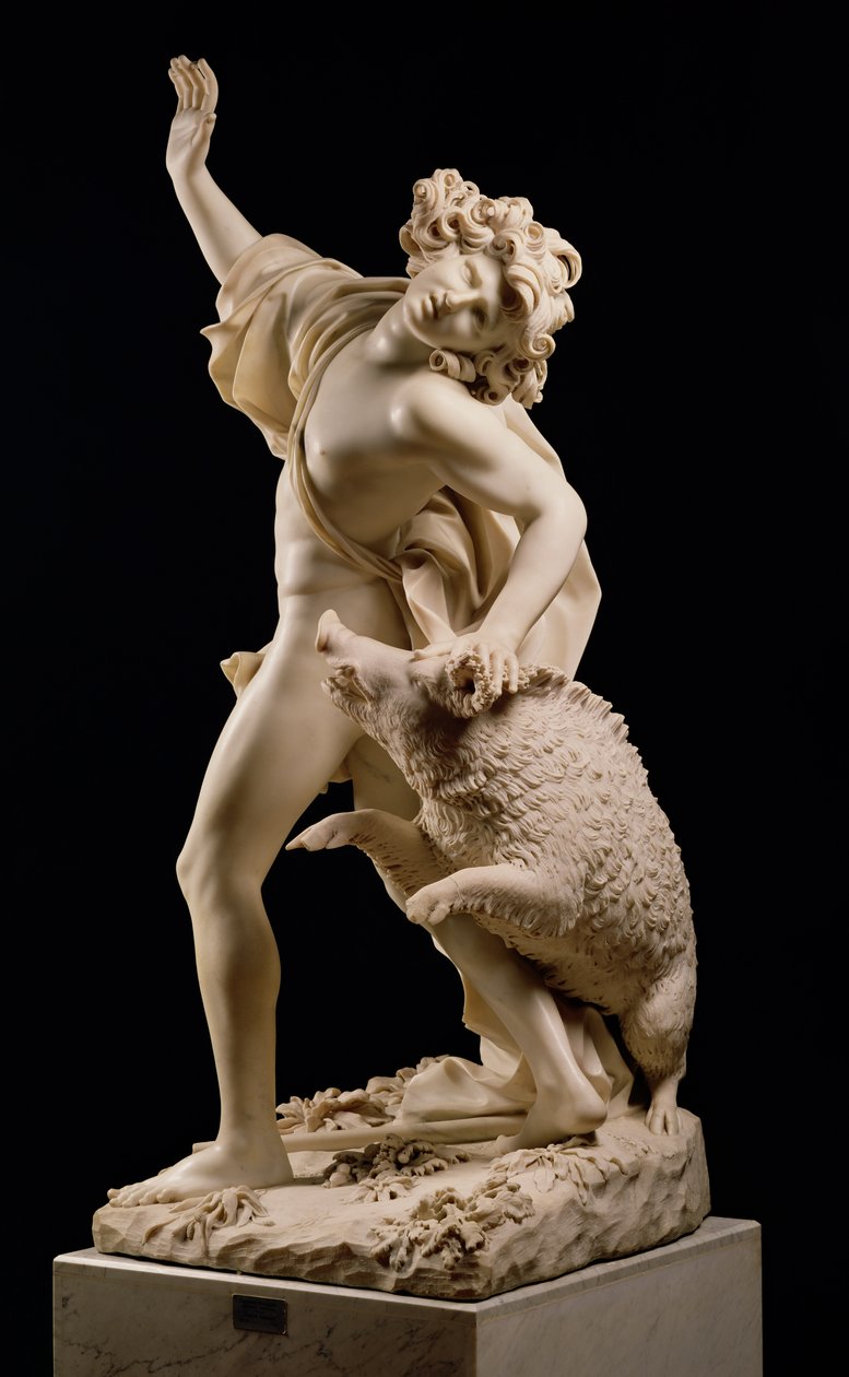 Śmierć Adonisa, 1709 (marmur) autorstwa Giuseppe Mazzuoli