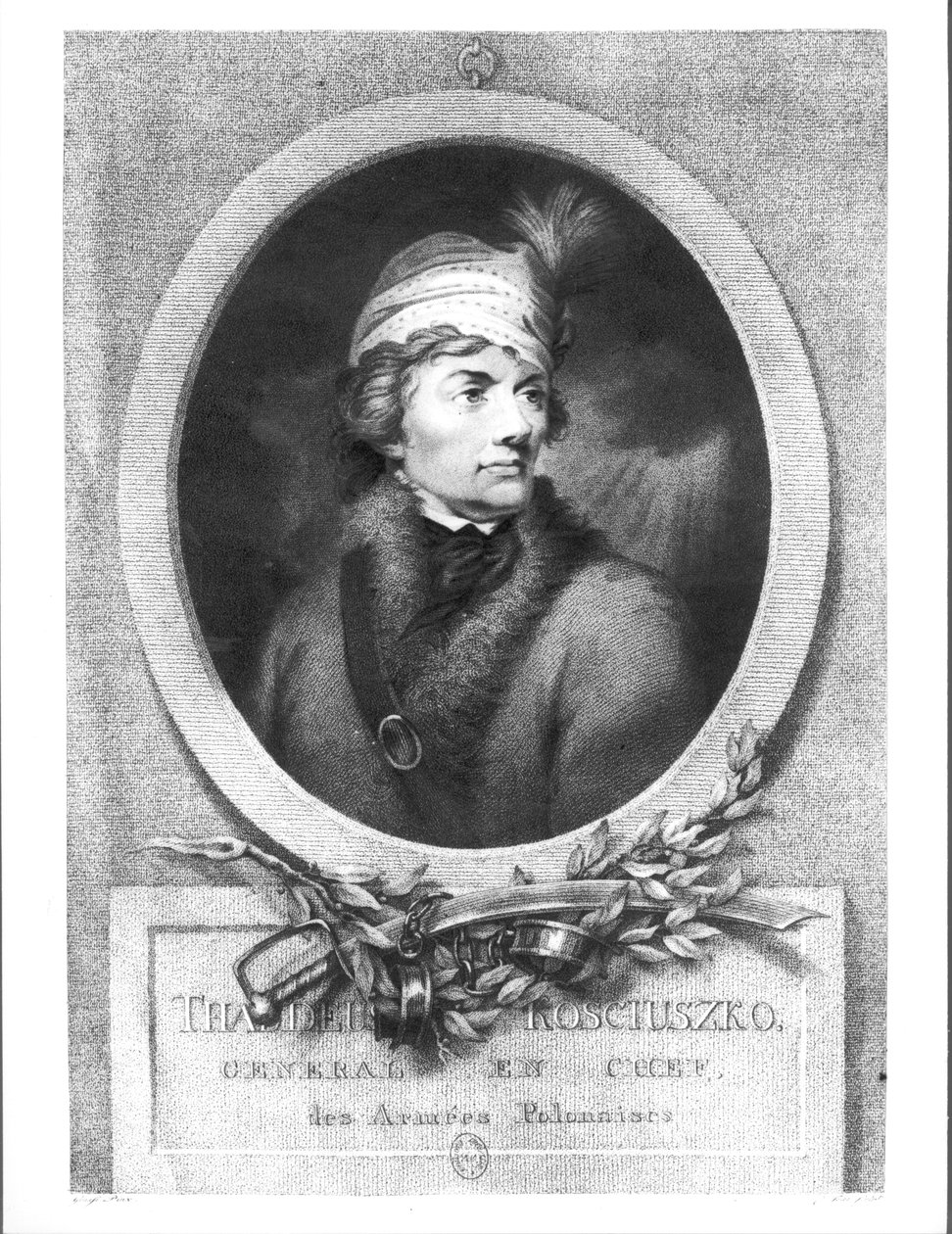 Tadeusz Kościuszko (1746-1817), rytował Christiaan Josi (zm.1828), wyd. 1794-98 autorstwa Giuseppe or Josef Grassi