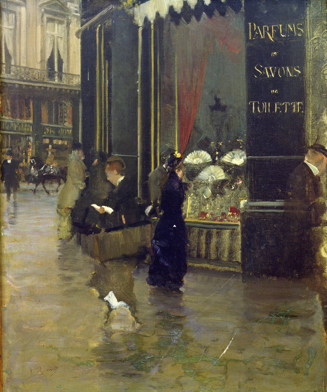 La Parfumerie Violet, Boulevard des Capucines autorstwa Giuseppe de Nittis