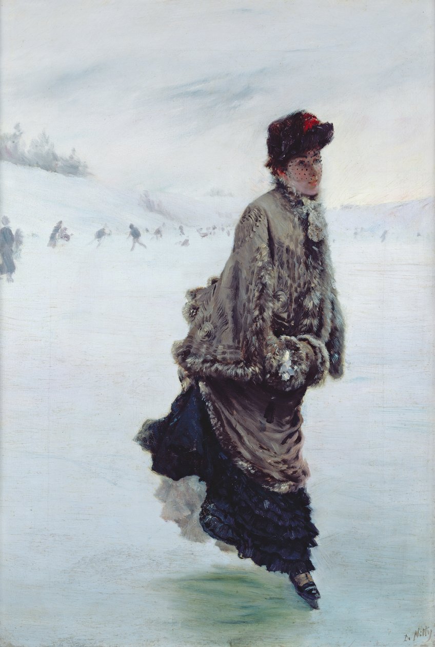 Łyżwiarz autorstwa Giuseppe de Nittis