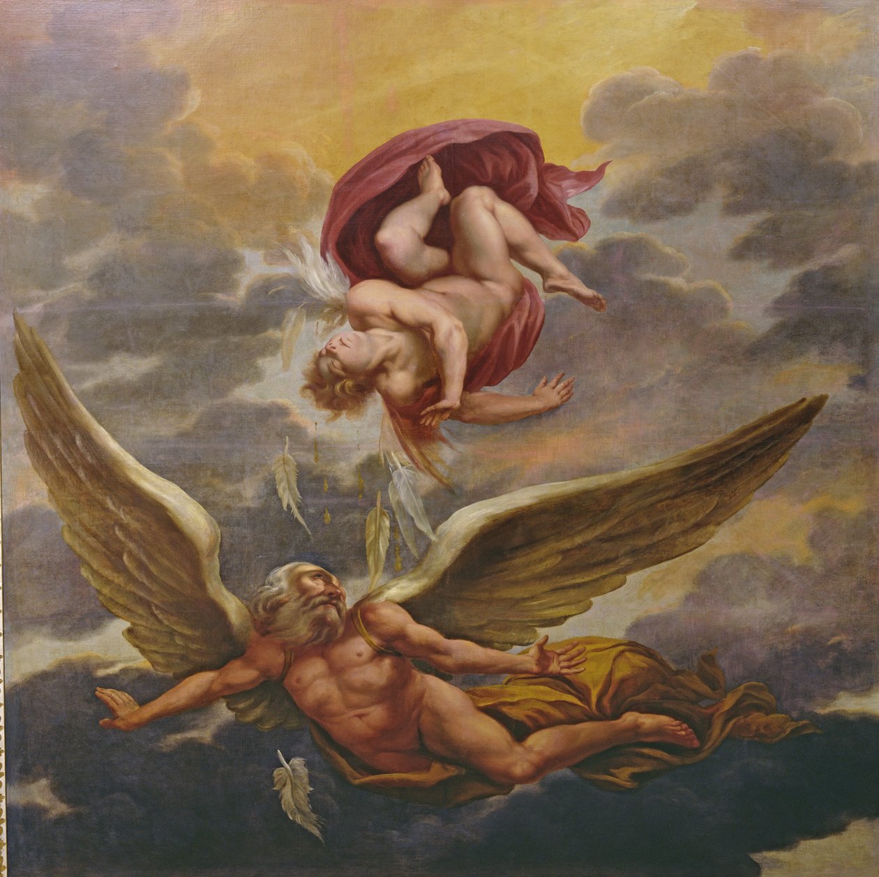 Dedal i Ikar (malarstwo sufitowe) autorstwa Giuseppe Cesari