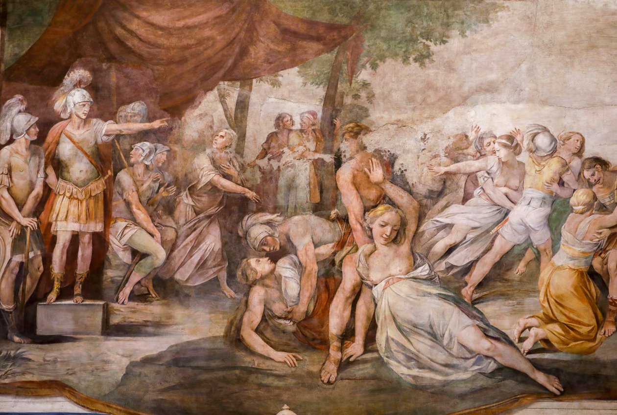 Gwałt Sabinek (więcej) autorstwa Giuseppe (1568 1640) Cesari