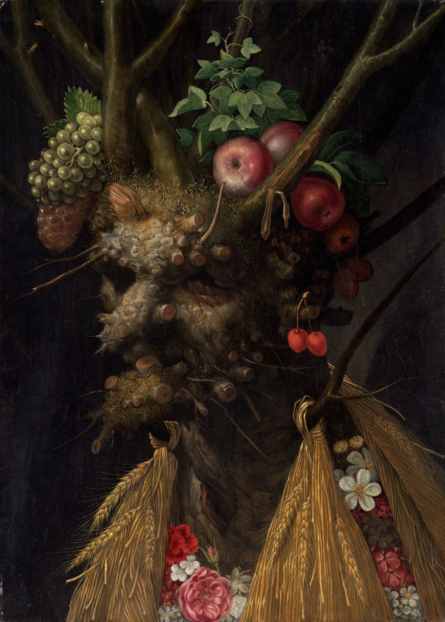 Cztery pory roku w jednej głowie, c. 1590. autorstwa Giuseppe Arcimboldi