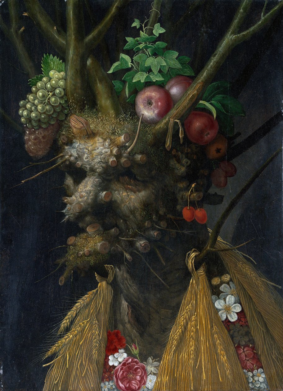 Cztery pory roku w jednej głowie autorstwa Giuseppe Arcimboldo